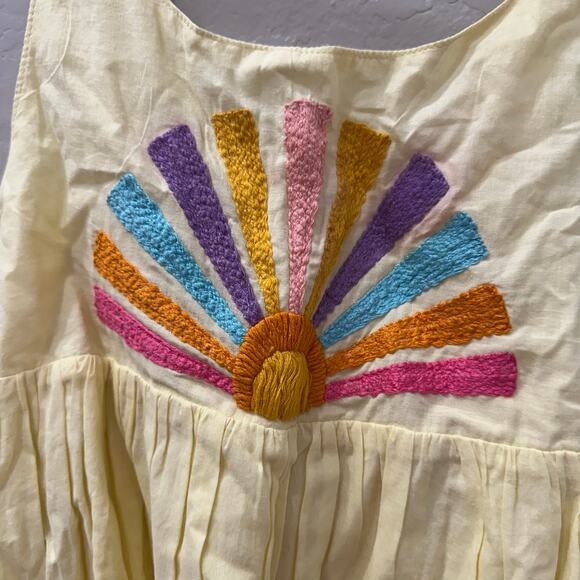 NWT Cheeni Yellow Sunshine Embroidered Tank Dress - Picture 3 of 8